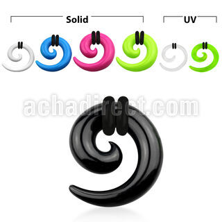 accor expansor espiral acrilico solido colores uv anillos goma venta
