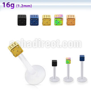albtd25 labret bio flex dado acero 316l pvd 2 5mm mayorista