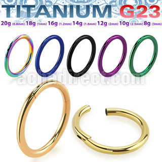 anodized titanium g23 hinged segment ring 