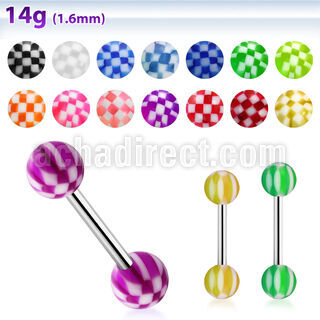 bbchk barbell lengua acero quirurgico bolas acrilicas cuadros 6mm 16mm distribuidor mayorista