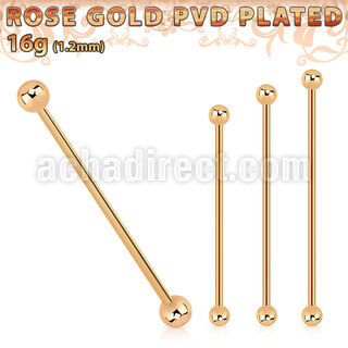 bbeittb barbell industrial acero 316l pvd oro rosa bolas 4mm distribuidor
