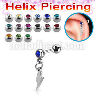 bber80 barbell helix acero quirurgico bola 4mm joya bisel bola 4mm acero liso colgante acero liso rayo venta