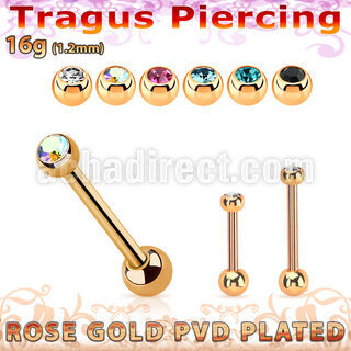 bbertt57 barbell tragus acero quirurgico pvd oro rosa bola 2 5mm joya bisel bola 3mm 14 6mm distribuidor