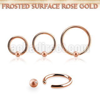 bcrr16f3 aro bola presion acero chapado pvd oro rosa bola acero esmerilado