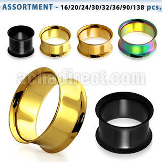 blk249 surtido piercings surtido 30 144 dilataciones tunel doble flare acero quirurgico pvd al por mayor