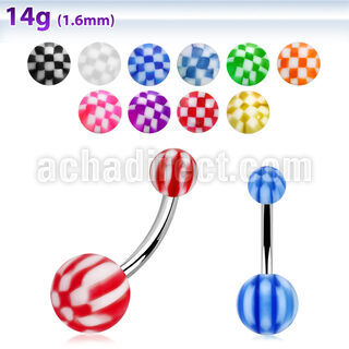 bnchk piercing ombligo acero quirurgico bolas acrilicas cuadros 5 8mm 10mm distribuidor