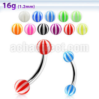 bnebeb banana ceja acero quirurgico bolas acrilicas pelota playa 3mm 8mm al por mayor