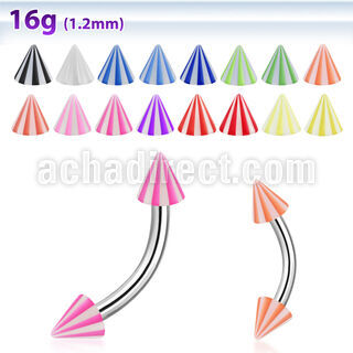 bnebecn banana ceja acero quirurgico conos acrilicos sombrilla playa 3mm 8mm mayorista