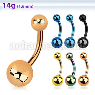 bntg piercing ombligo acero quirurgico anodizado bolas 5mm 8mm distribuidor