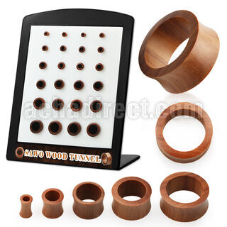 brdpws display 24 dilataciones tunel doble flare madera sawo 3mm 12mm venta