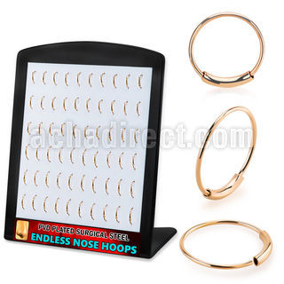 brend3 rosegold pvd 316l steel endless nose rings display 60