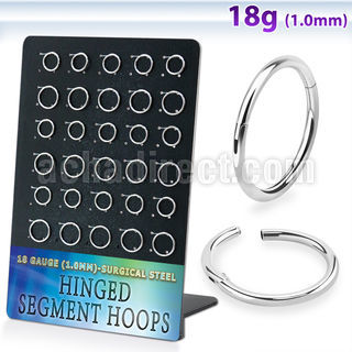 brsegh26 316l steel hinged segment rings 30pcs