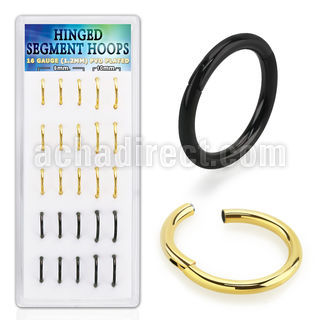 bxsegh2 pvd plated steel hinged segment rings 25pcs
