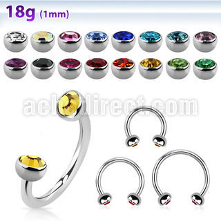 cb18hjb3 barbell circular acero quirurgico dos bolas media joya