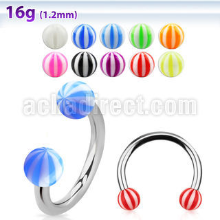 cbebe barbell circular acero quirurgico bolas acrilicas pelota playa 3mm 8mm distribuidor