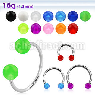 cbeuvb4l barbell circular diametro acero 316l bolas 4mm acrilico uv usar como arete mayorista