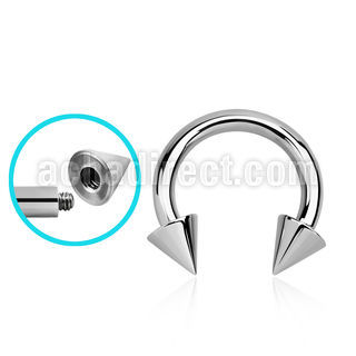 cbrcn10x barbell circular acero quirurgico 2 5mm conos 6mm rosca externa distribuidor