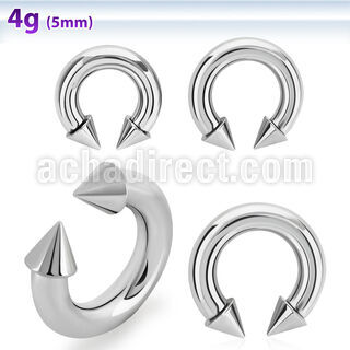 cbrcn4 barbell circular acero quirurgico 5mm conos 7mm rosca interna distribuidor mayorista