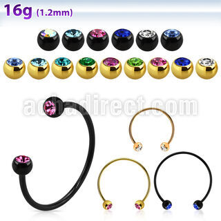 cbstjb4l barbell circular diametro acero 316l anodizado bolas 4mm joya cristal bisel usar como arete mayorista