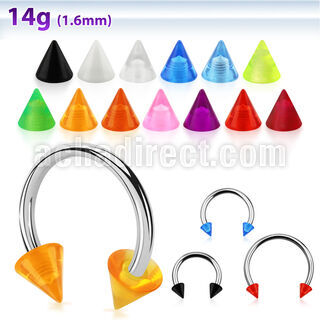 cbuvcn5l barbell circular diametro acero 316l conos 5mm acrilico uv usar como arete distribuidor mayorista