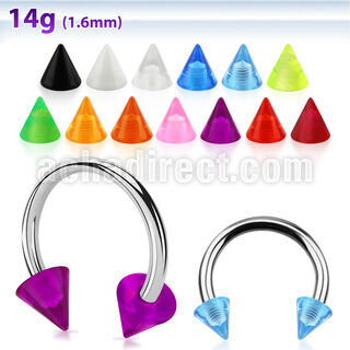 cbvcn5 barbell circular acero quirurgico conos acrilico uv 5mm distribuidor