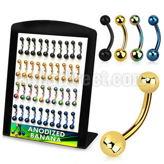 dbnts display 40 piercings ombligo acero quirurgico anodizado bolas 5 6mm 8mm 12mm distribuidor mayorista