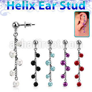 erbd10 piercing oreja helix acero quirurgico bola multi perla vendido por pieza mayorista