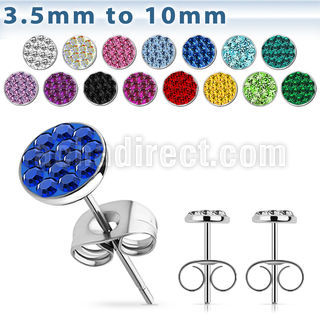 erfrr par piercing nariz acero inoxidable cristal ferido distribuidor