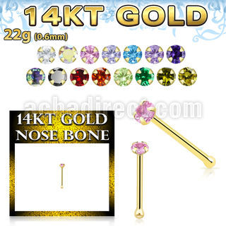 gbzsm1 piercing nariz oro 14 kts 0 6mm zirconia redonda 1 5mm venta