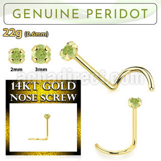 gscge4 piercing nariz l oro 14 kts 0 6mm peridoto 2mm distribuidor