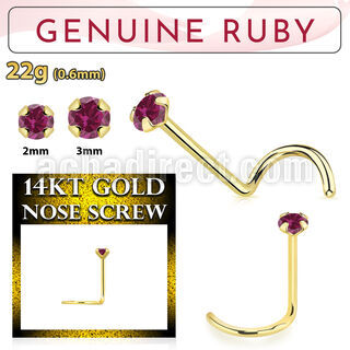 gscge5 piercing nariz l oro 14 kts 0 6mm rubi 2mm distribuidor