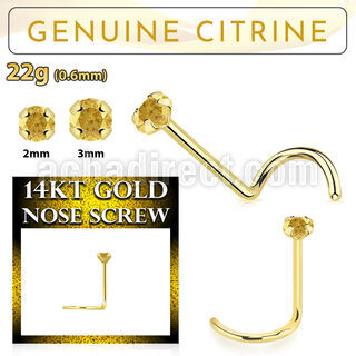 gscge6 piercing nariz l oro 14 kts 0 6mm citrino 2mm distribuidor mayorista