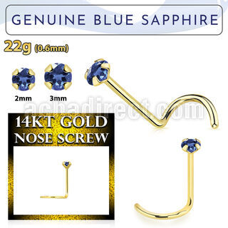 gscge9 piercing nariz l oro 14 kts 0 6mm zafiro azul 2mm distribuidor mayorista