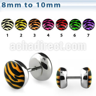 ilpa plug falso acero quirurgico logo piel tigre anillos goma distribuidor mayorista