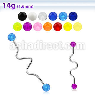 inavb5 barbell industrial zig zag acero 316l bolas uv 5mm mayorista