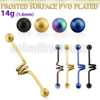 intcfo5 barbell industrial espiral acero 316l anodizado bolas acero esmerilado 5mm al por mayor