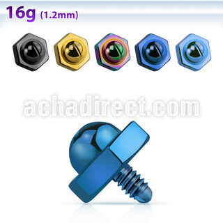 ita6 microdermal acero 316l anodizado tuerca tornillo hexagonal 6mm rosca interna base microdermal 2mm 2 5mm distribuidor