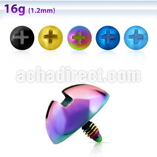 itd6 microdermal acero 316l anodizado tuerca tornillo redonda 6mm rosca interna base microdermal 2mm 2 5mm distribuidor