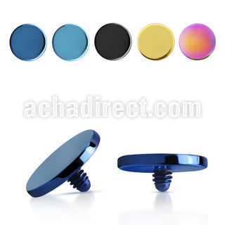 ite5 microdermal acero 316l anodizado disco plano 5mm rosca interna base microdermal 2mm 2 5mm distribuidor