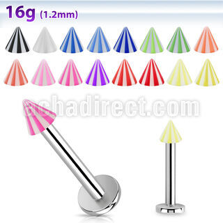 lbbecn3 labret acero quirurgico cono sombrilla playa acrilico uv 3mm 8mm distribuidor