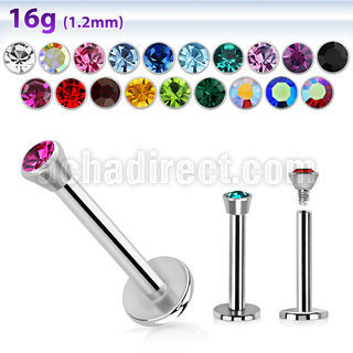 lbic labret acero quirurgico rosca interna bola joya bisel 2 5mm distribuidor