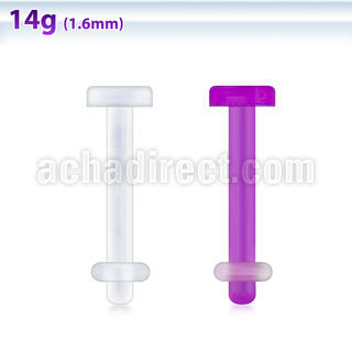 lbrt14 labret retenedor acrilico flexible 14g al por mayor