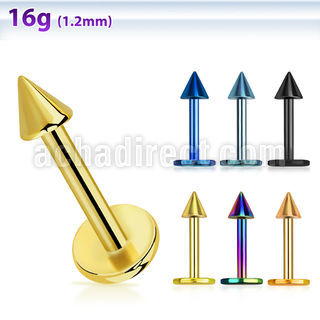 lbtcn25 labret acero quirurgico anodizado cono 2 5mm 8mm distribuidor mayorista