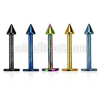 lbtcn2 labret acero quirurgico anodizado 1mm cono 2mm mayorista