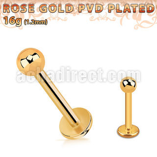 lbttb3 labret acero quirurgico pvd oro rosa bola 3mm mayorista