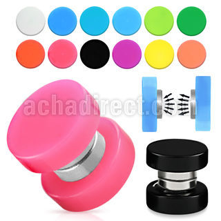 mpvrd plug falso magnetico acrilico anillos goma se vende por pieza al por mayor