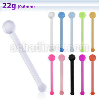 nbrta retainer piercing nariz hueso acrilico flexible 0 6mm bola 1 5mm distribuidor