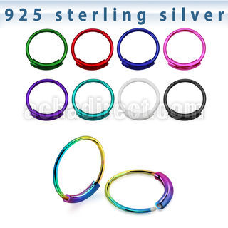 ns02bl aro nariz continuo plata esterlina colores 0 6mm 10mm 1 pieza al por mayor