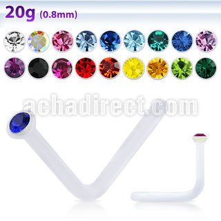 nsac1 piercing nariz l acrilico transparente cristal redondo 1 5mm distribuidor mayorista