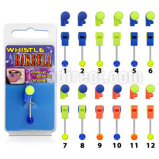 pkbb1 paquete barbell lengua silbato acrilico brilla oscuridad bola 5mm 16mm venta